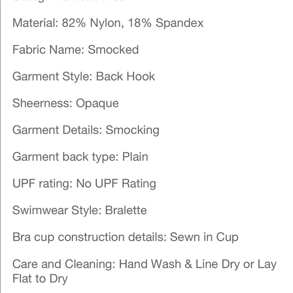 Xhilaration Plus Size Smocked Bralette Bikini Top - Picture 8 of 9